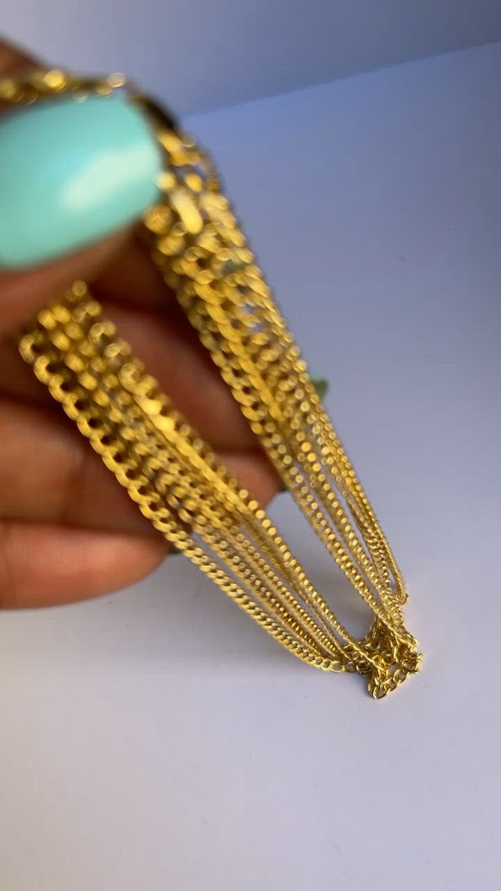 10k Solid Gold Curb Anklet - 10