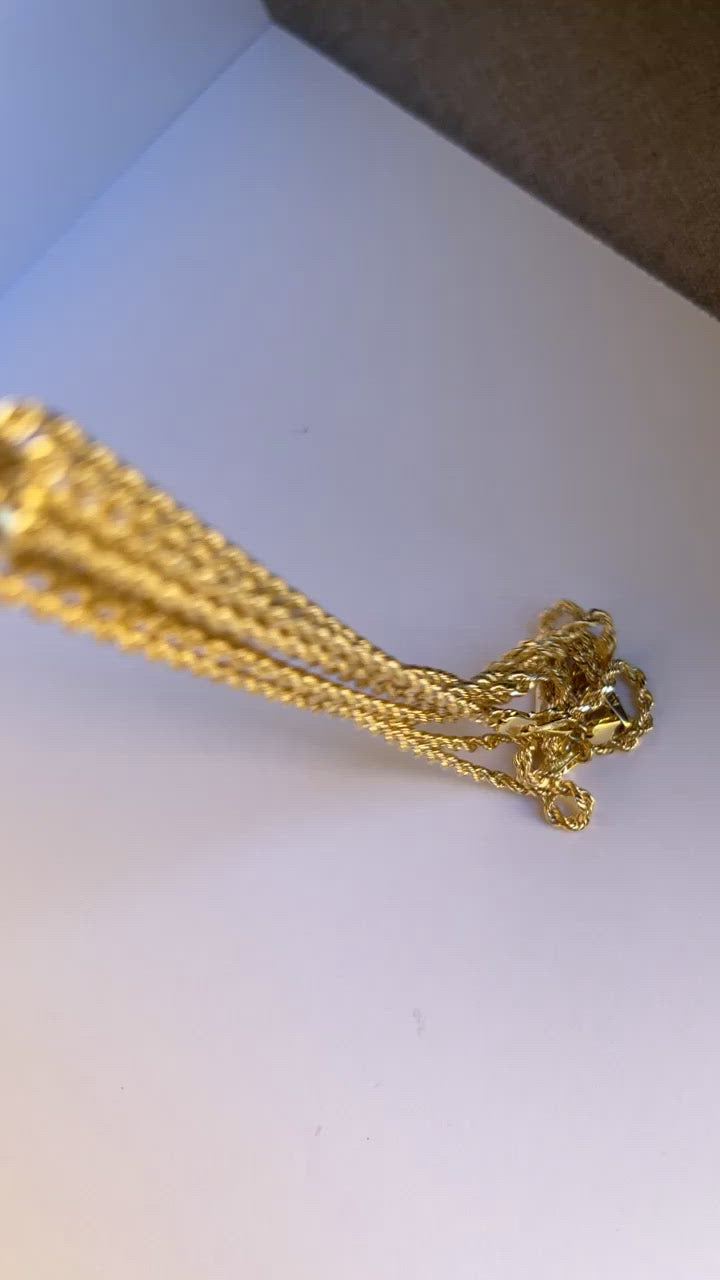 10k Solid Gold Rope Anklet - 10